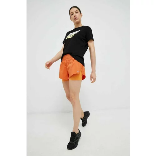 Reebok Kratke hlače za trčanje boja: narančasta, glatki materijal, srednje visoki struk