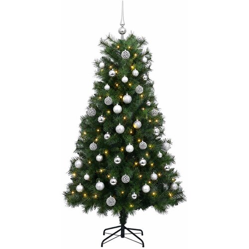  Umjetno božićno drvce s pomičnim granama i kuglicama 240 cm Slike