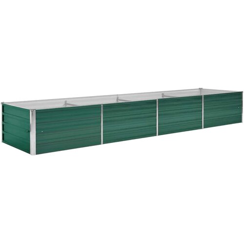  Vrtna sadilica od pocinčanog čelika 320 x 80 x 45 cm zelena Slike