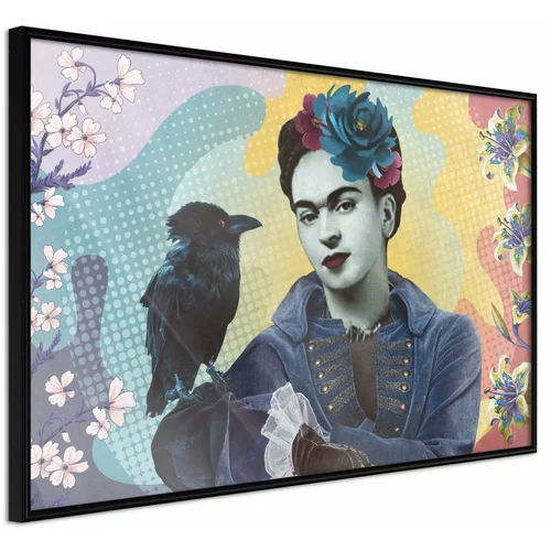  Poster - Frida with a Raven 90x60