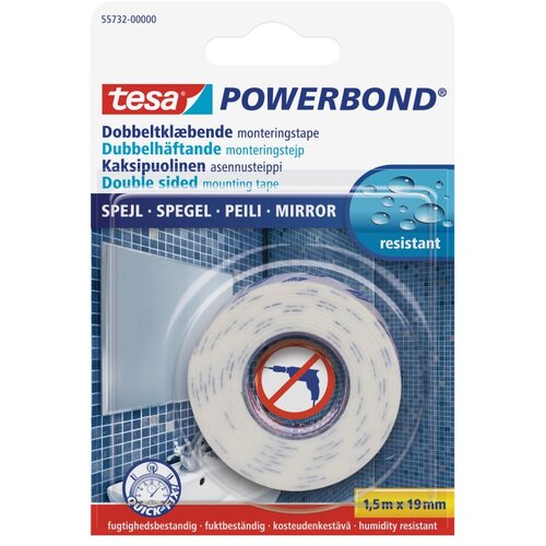 Tesa Montažni trak za ogledala Tesa (bel, 1,5 m x 19 mm) Cene