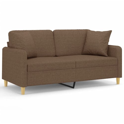 Maison Chic kavč - Sofa - Kanape dvosed z blazinami rjav 140 cm blago, (21727015) Cene