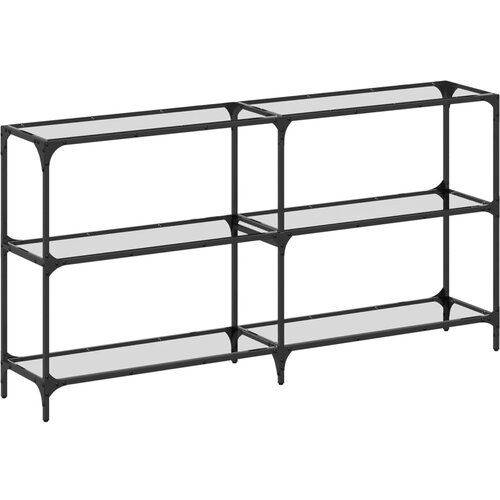 Maison Chic konzolna miza - miza ob steni s stekleno povr&amp;scaron;ino 158,5x30x81 cm jeklo, (21786122) Slike