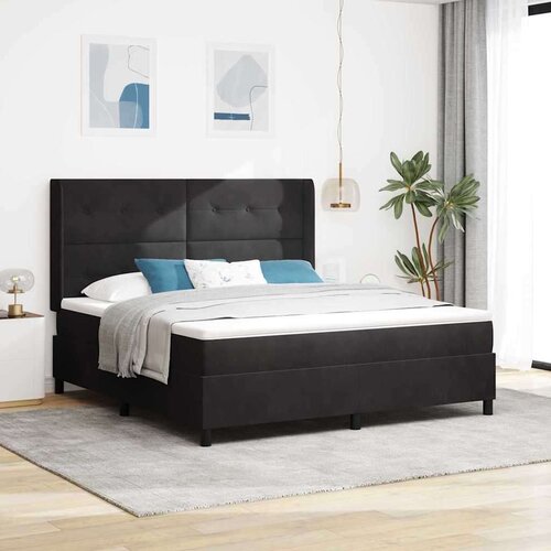 Box Spring postelja z vzmetnico Črna 180x200 cm Žamet, (22050386) Cene