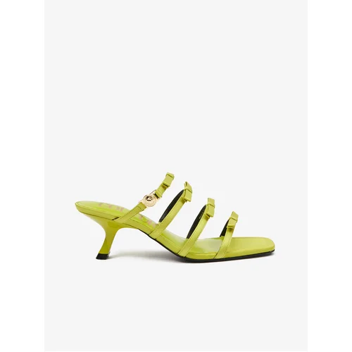 Versace Jeans Couture Light Green Women's Heeled Slippers Fon - Ladies