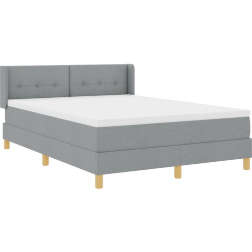  Krevet s kutijom s madracem svjetlosiva 140x200 cm tkanina Slike