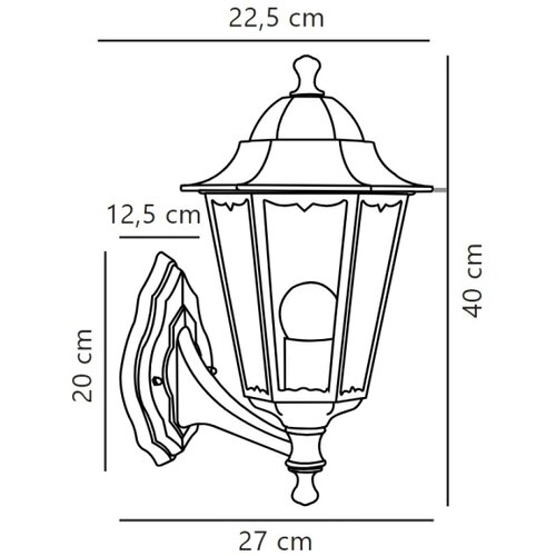 Nordlux Spolja&amp;scaron;nja zidna lampa CARDIFF 1xE27/60W/230V IP44 Slike
