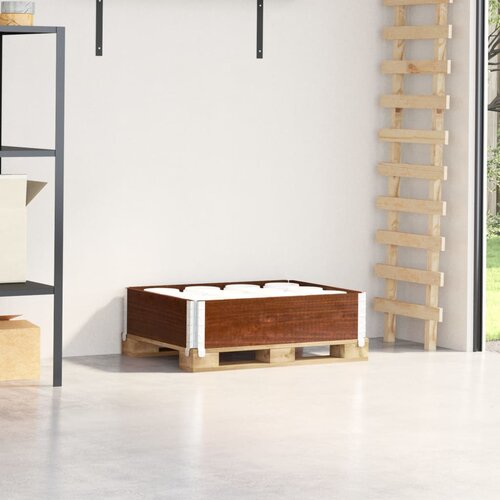 vidaXL Paletni okvir rjav 80x60 cm trdna borovina Cene