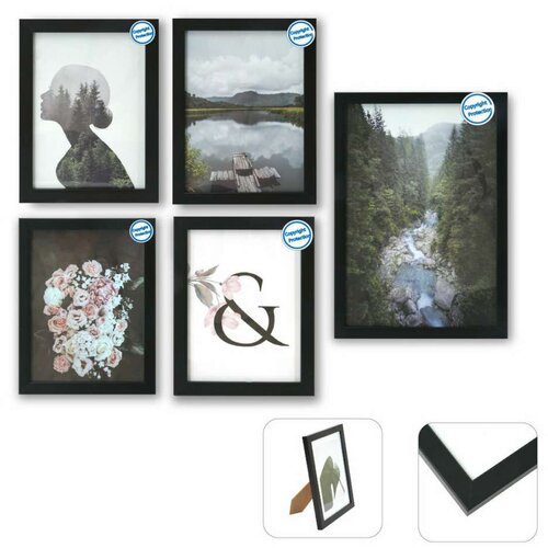  Okvir za sliku DKD Home Decor višestruko 23 x 2 x 28 cm Crna moderan Drvo MDF Cijene