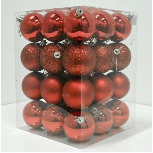  Novogodišnji set ukrasnih kuglica 36kom - Crveni ( 19001 ) Cene
