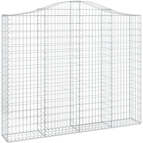  Lučne gabionske ko&amp;scaron;are 2 kom 200x30x160/180cm pocinčano željezo Slike