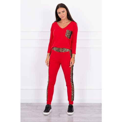 Kesi Set with a red panther motif Slike