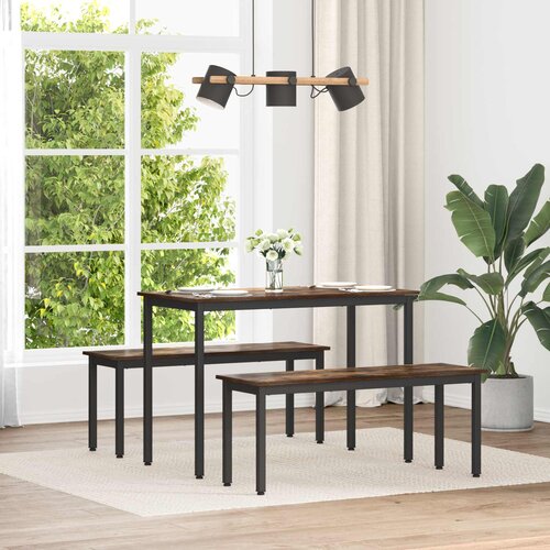  Klupa Dimni hrast 110 x 35 x 45 cm Konstruirano drvo Slike