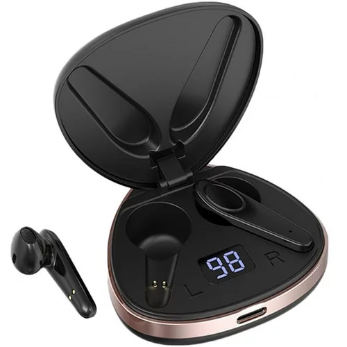 Bluetooth 5.1 bežične slušalice i power bank LCD crni Deep Bass