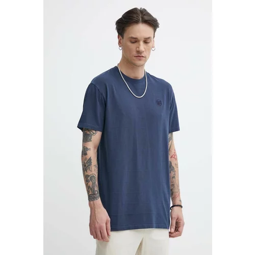 Superdry Pamučna majica za muškarce, boja: tamno plava, bez uzorka