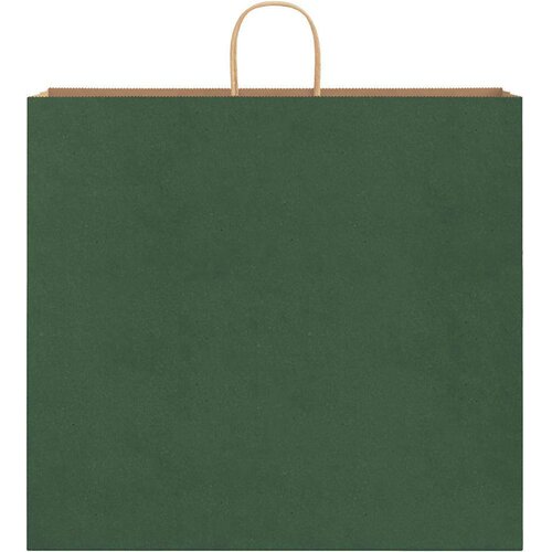  Papirnate vrečke 250 kosov z ročaji zelene barve 54x15x49 cm - - Zelena - 29.4 - 54 x 15 x 49 cm - 2025- Slike