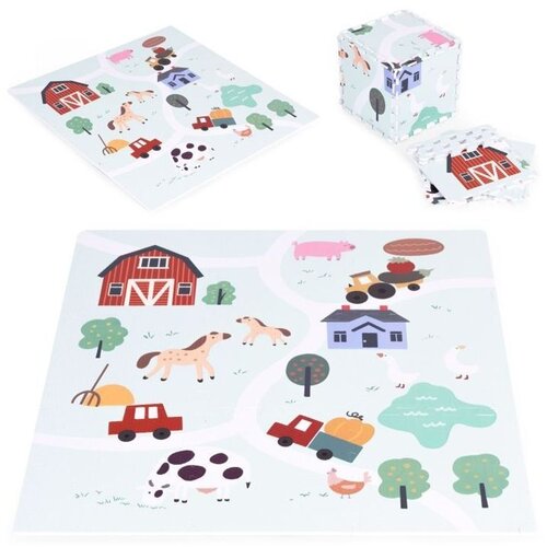 ECO TOYS Velika podloga za igru Farma 01 90.5x90.5cm Slike