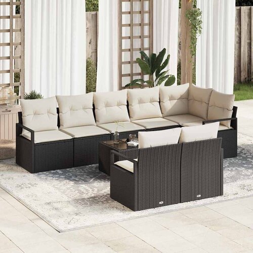  Set sofe s jastukom 9 pcs Crna poliratan Cene