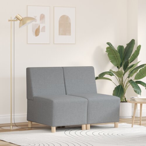 vidaXL sofa stolica svijetlo siva 55 cm tkanina 2 pcs svjetlosiva Cijene