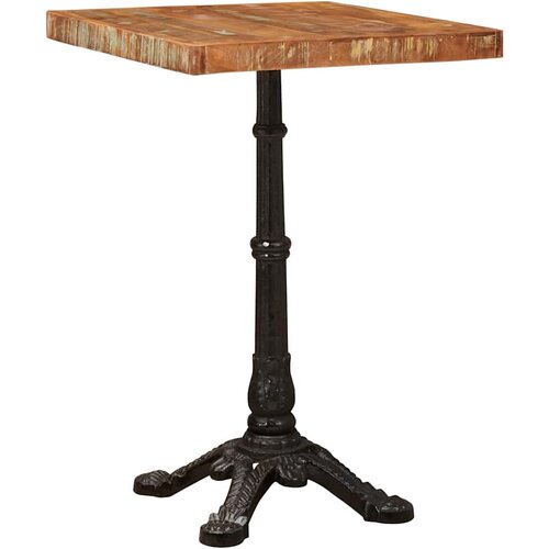 VidaXL Bistro stol Smeđa 50 x 50 x 76 cm masivno obnovljeno drvo Slike