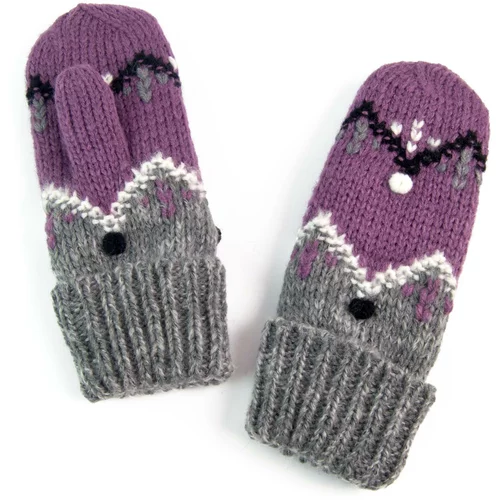 Art of Polo Woman's Gloves Rkq042-3 Grey/Violet
