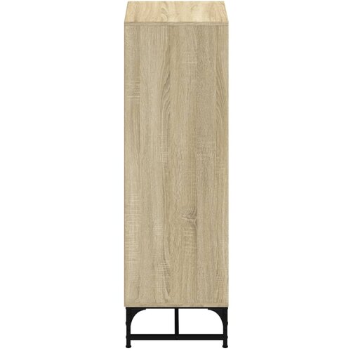  Visoka komoda sa staklenim vratima boja hrasta 35 x 37 x 120 cm Slike