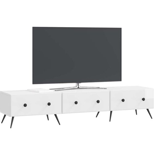 ormar s ladicama Bijela visokog sjaja 147 x 34 5 x 30 cm Slike