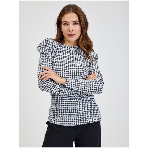 Orsay Black and white women&amp;#039;s patterned T-shirt - Women Slike