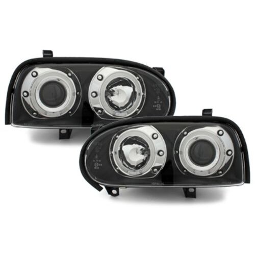 Oem Kristalni farovi, Angel Eyes, VW GOLF 3, Crni Cene
