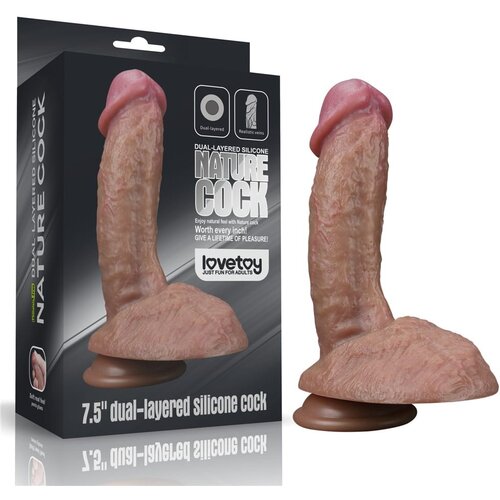 Lovetoy 2024 Dildo Lovetoy Nature Cock Dual Layered 7,5'' Cene