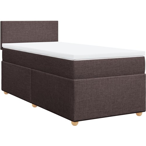 Maison Chic Box spring postelja - Vzmetna postelja z vzmetnico temno rjav 90x190 cm blago SL16549, (21895649) Slike