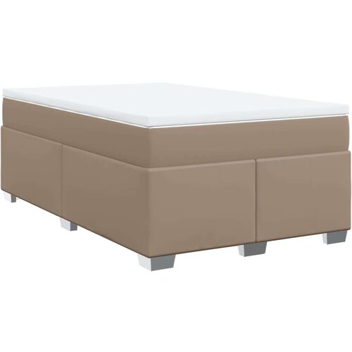 vidaXL Box spring postelja z vzmetnico kapučino 120x190cm umetno usnje, (21307164) Cene