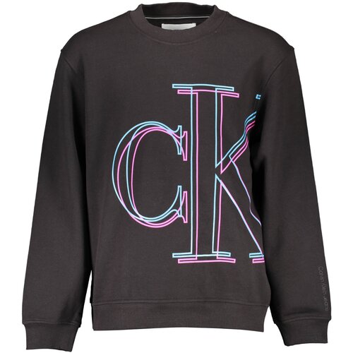 Calvin Klein SWEATSHIRT WITHOUT ZIP MAN BLACK Slike