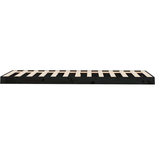  Okvir kreveta crni 75 x 190 cm mali od masivne borovine Slike