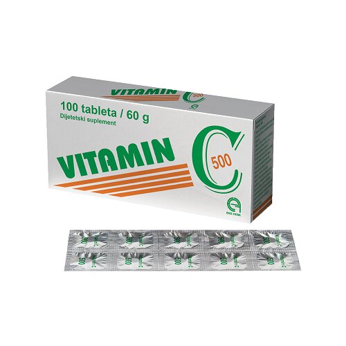 EKOFARM Vitamin C, 500mg, 10 tableta Slike