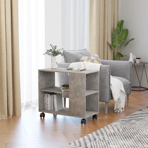 vidaXL Bočni stolić boja betona 70 x 35 x 55 cm od konstruiranog drva Cijene