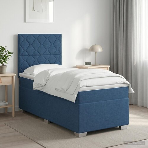  Boxspring krevet s madracem Plava 90 x 200 cm Tkanina Cijene