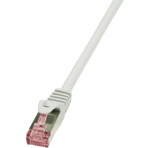 Logilink CQ2042S RJ45 mrežni kabel, Patch kabel cat 6 S/FTP 1.50 m siva vatrostalan, sa zaštitom za nosić 1 St.