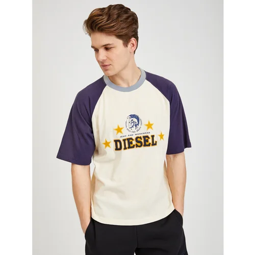 Diesel Blue Yellow Men's T-Shirt - Mens