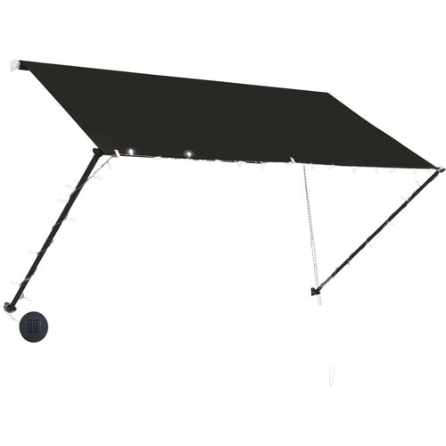  Tenda na uvlačenje s LED svjetlima 250 x 150 cm antracit Slike