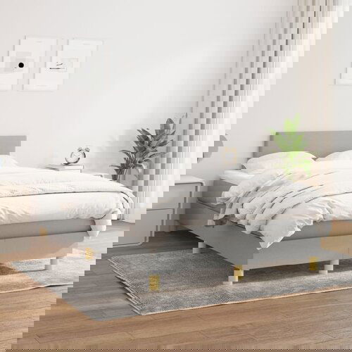 The Living Store Box spring postelja z vzmetnico svetlo siva 120x200 cm blago - Box Spring Postelja, (21518139) Cene