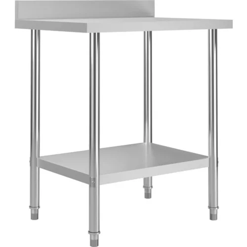  Kuhinjska delovna miza z zaščitno ploščo 80x60x93 cm jeklo