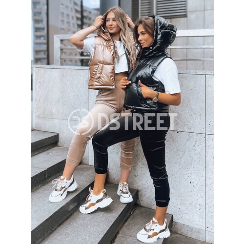 DStreet Pikowana kamizelka damska ASHE ciemnobeżowa Cene