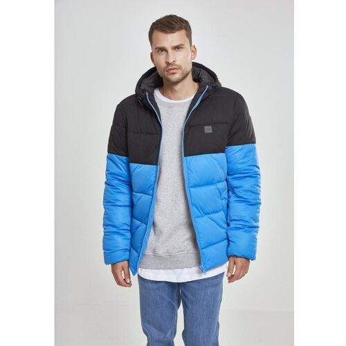 Urban Classics Hooded 2-Tone Puffer Jacket brightblue/blk Slike