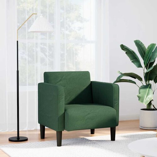 SOFA fotelja s naslonima za ruke tamno zelena 54 cm Slike