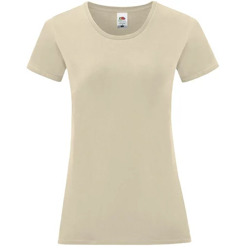 Fruit Of The Loom Beige Iconic women's t-shirt in combed cotton