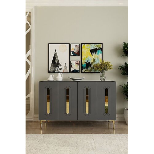 Hanah home Komoda, 120x75x32cm, Antracit Cene