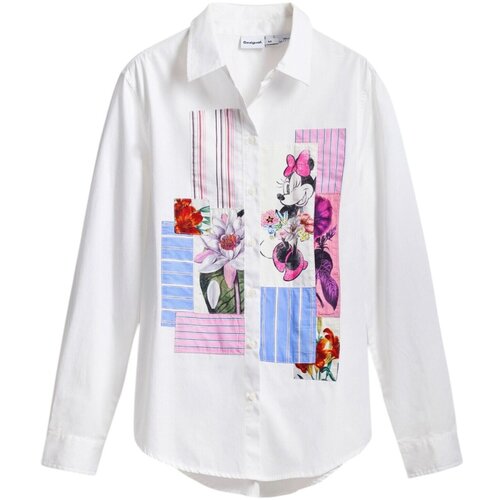 Desigual Srajce & Bluze CAM_FLOWERS MINNIE 25SWCW24 Bela Cene