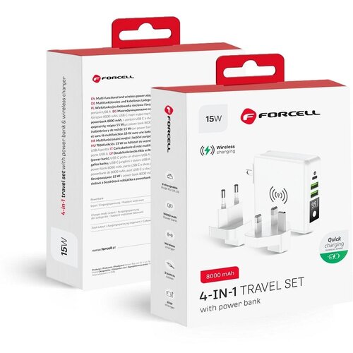  Multifunkcionalni punjac FORCELL 4in1 15W 8000 mAh sa power bank-om beli Cene