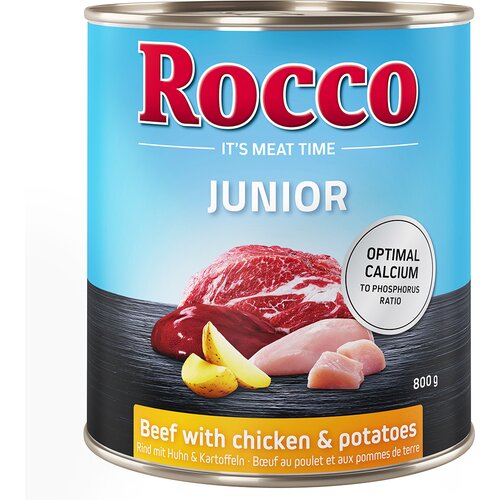 Rocco Junior 6 x 800 g - Govedina s piščancem & krompirjem Cene